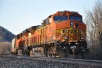 Eastbound grain train waits in the siding